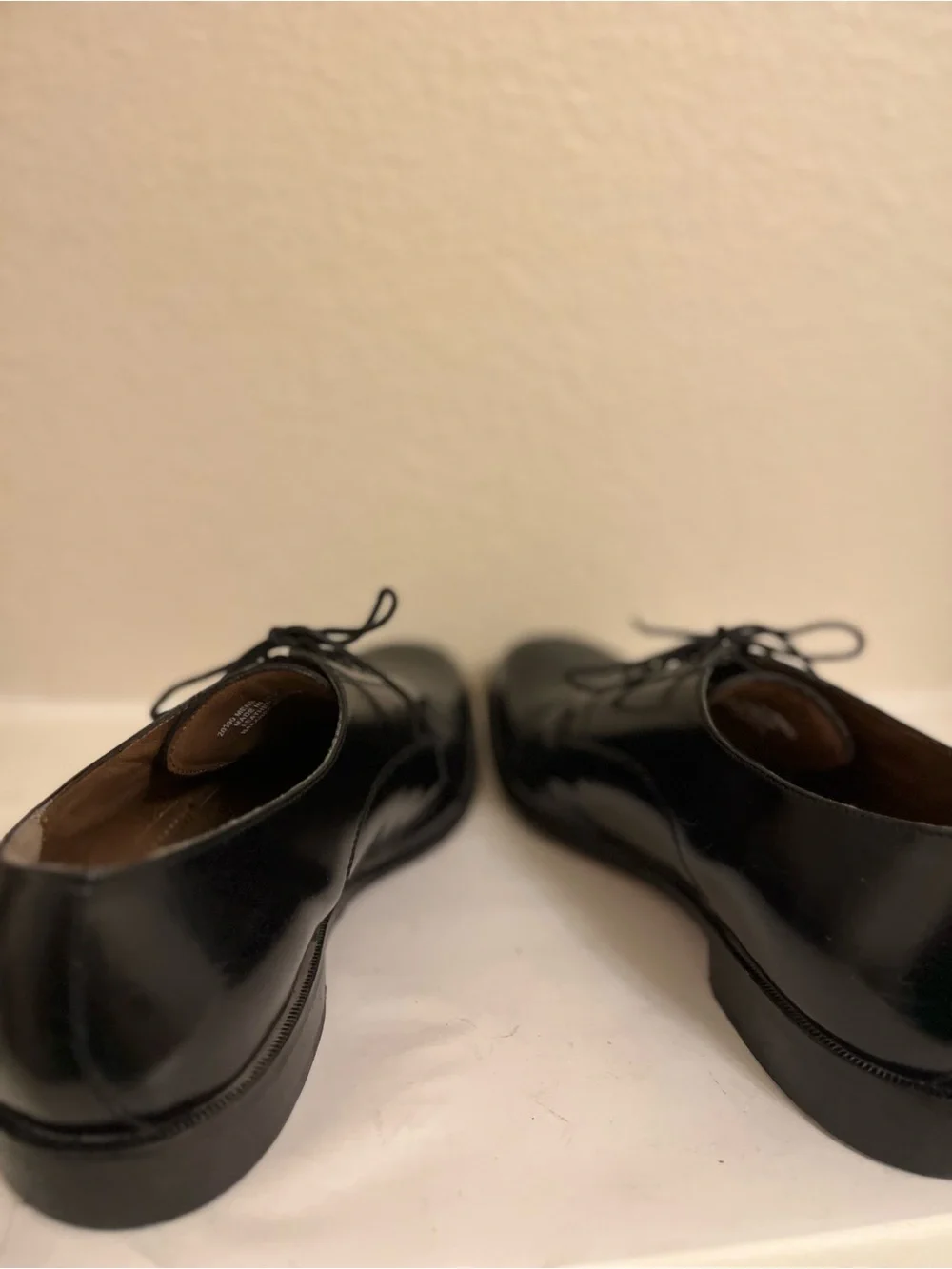 Bostonian Classics First Flex Men’s Black Cap-Toe Oxford Dress Shoes - Size 11.5